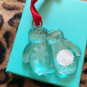 Tiffany & Co Crystal Mittens Ornament